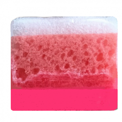 Rose Soap with Peeling Sponge